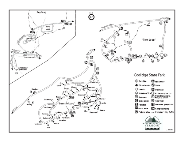 Coolidge State Park Campground Map