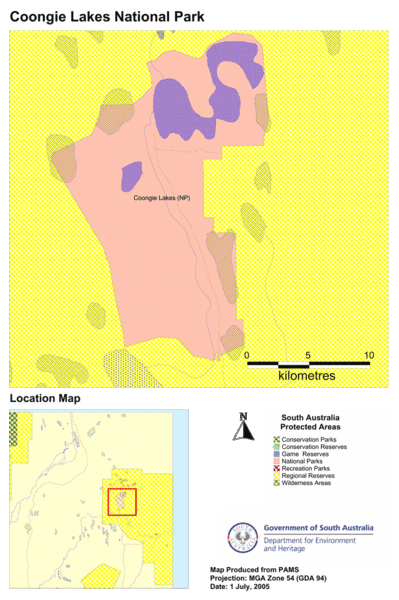 Coongie Lakes National Park Guide Map