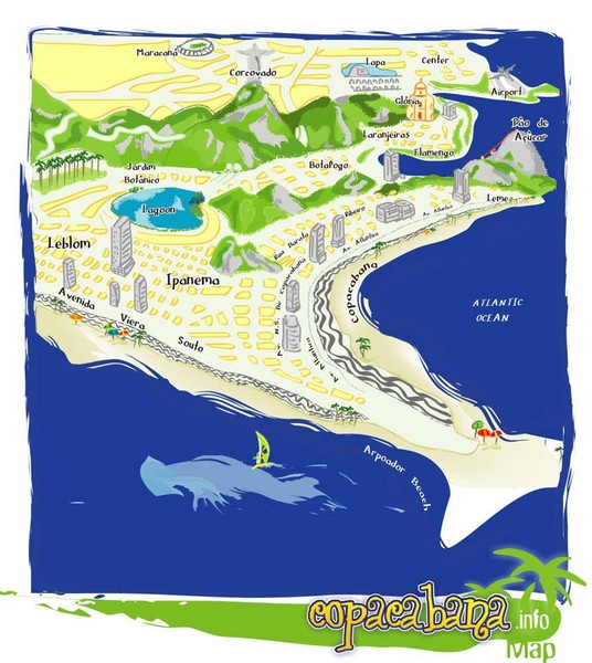 Copacabana Tourist Map