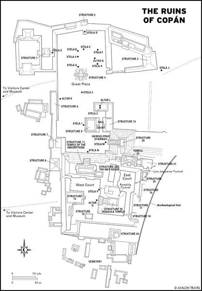 Copan Ruins Map