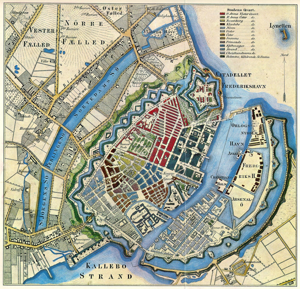 Copenhagen 1850 Map