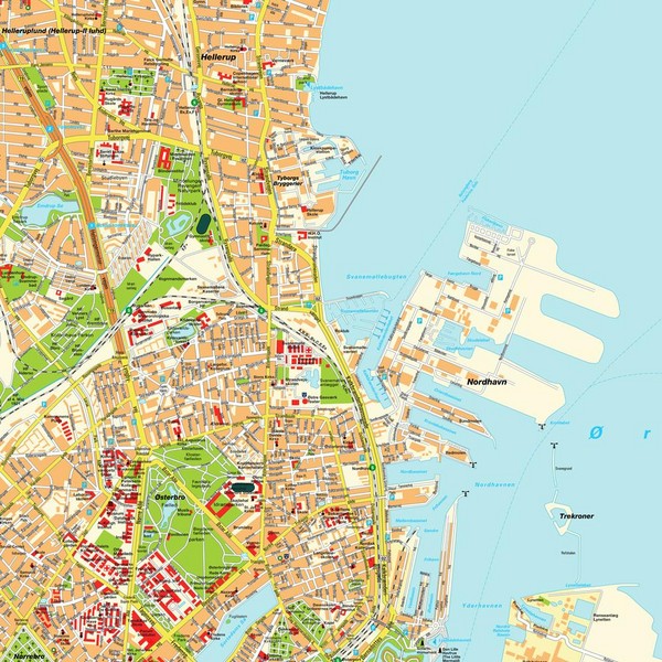 Copenhagen Denmark Tourist Map - Copenhagen Denmark • mappery