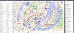 Copenhagen downtown with index Map