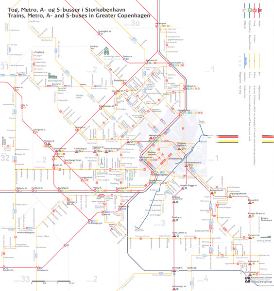 Copenhagen regional transport guide Map