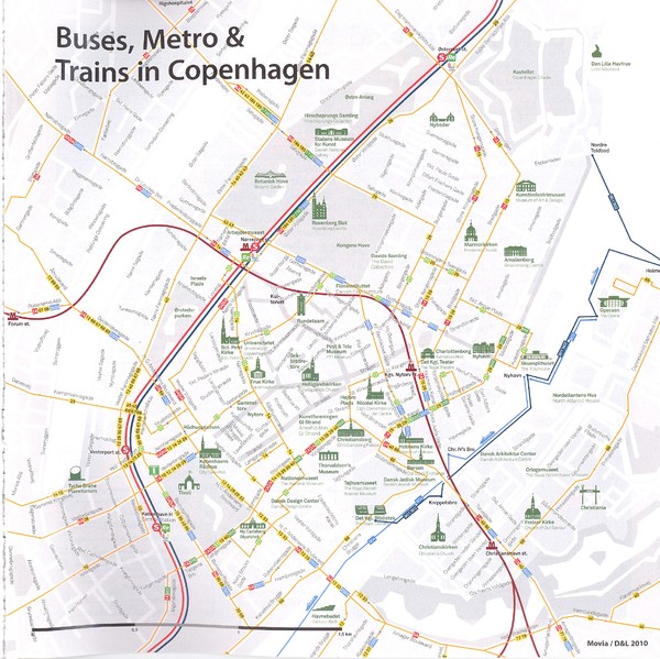 Copenhagen Transport Map Copenhagen Mappery