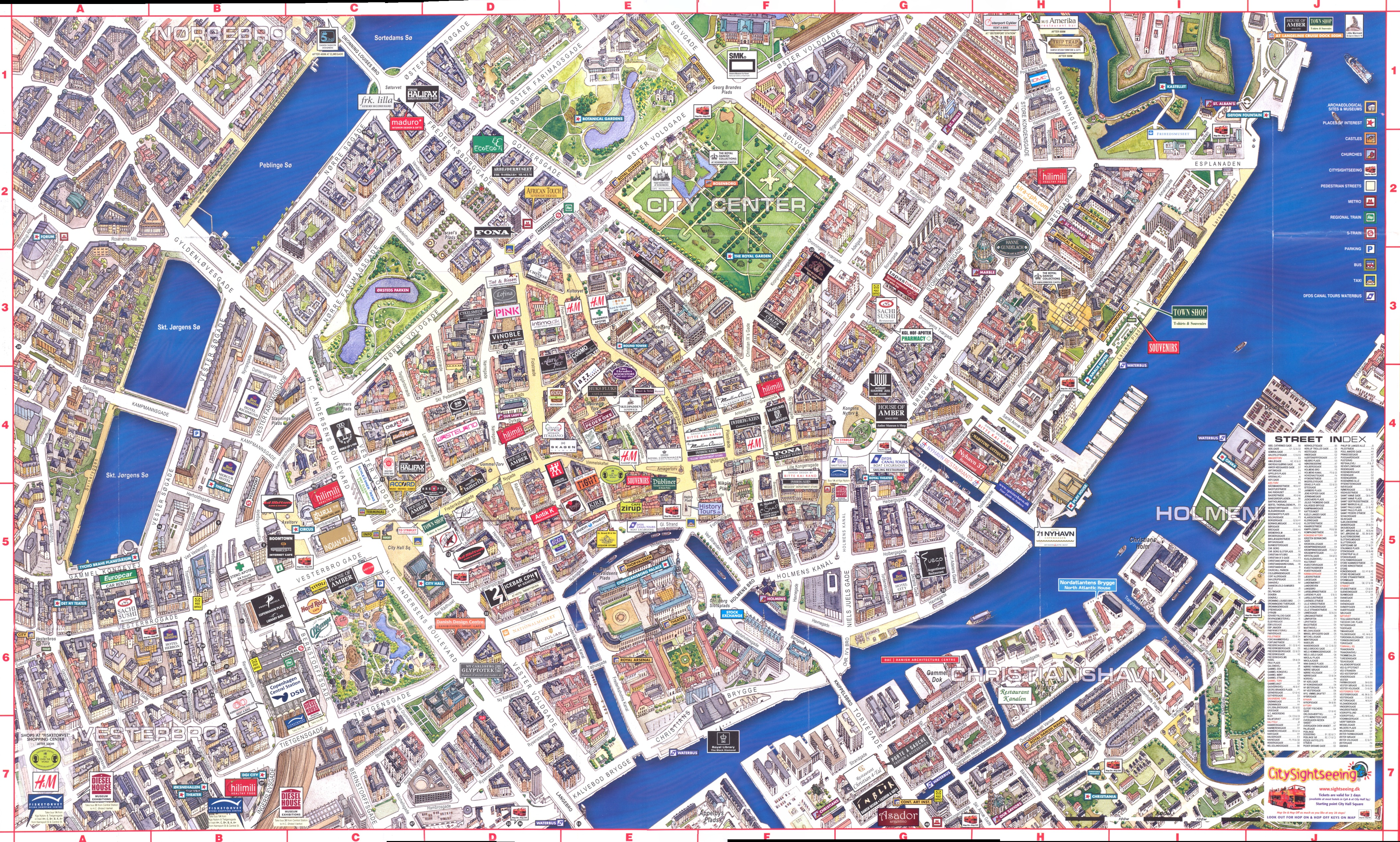 City map Copenhagen Kobenhavn Denmark pdf