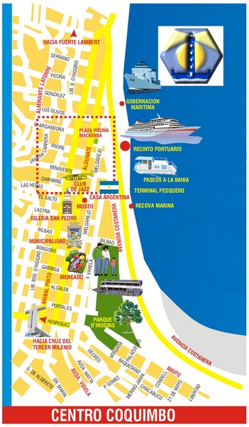 Coquimbo Center Touist Map