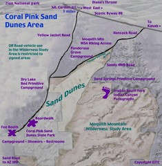 Coral Pink Sand Dunes Map