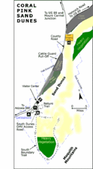 Coral Pink Sand Dunes State Park Map Coral Pink Sand Dunes State Park Map