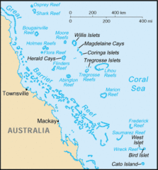 Coral Sea Islands Tourist Map Coral Sea Islands Tourist Map