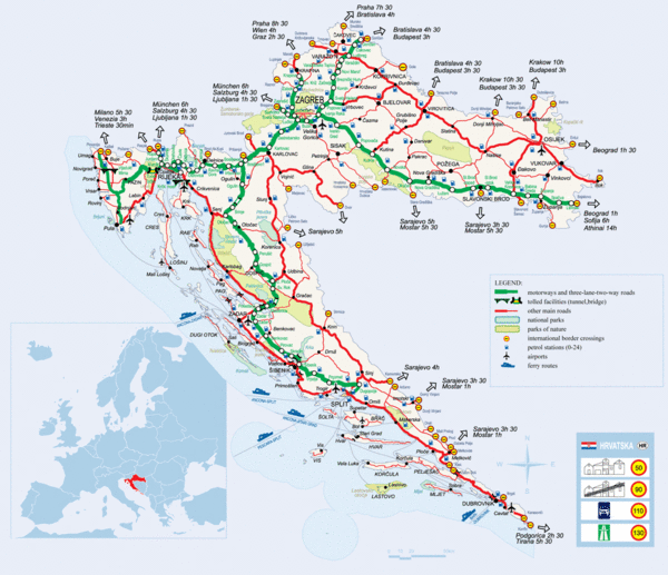 Coratia Tourist Map