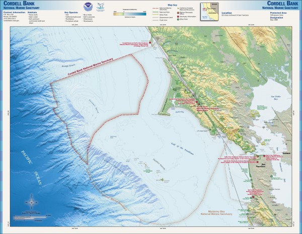 Cordell Bank National Marine Sanctuary Map