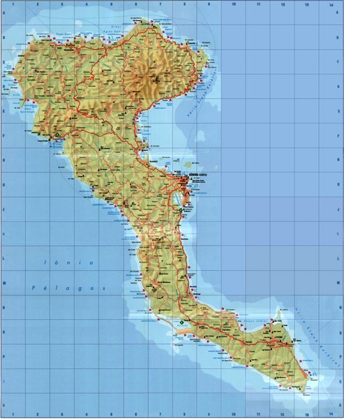 Corfu Tourist Map