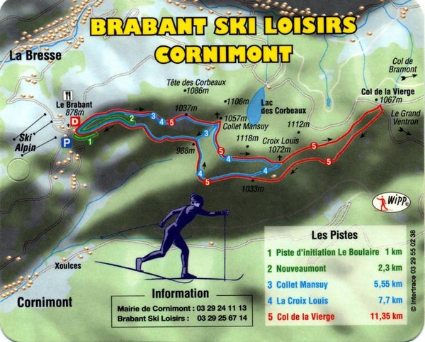 Cornimont Ski Trail Map