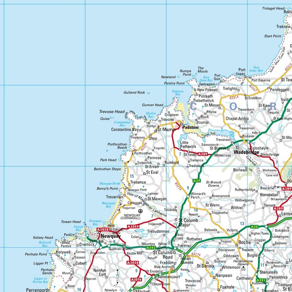 Cornwall Coast Map