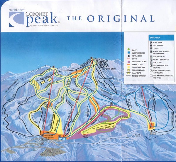 Coronet Peak Ski Trail Map