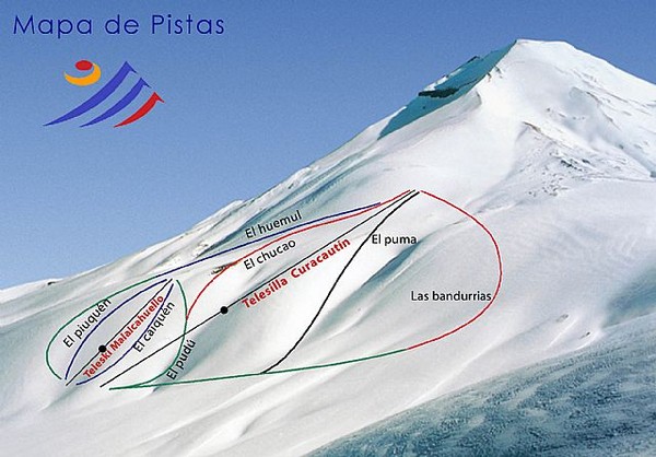 Corralco Ski Trail Map