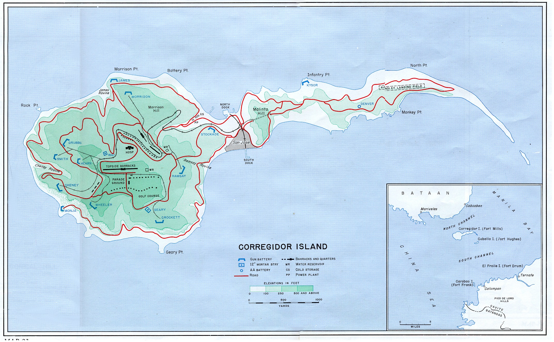 Corregidor Island Map - Mappery
