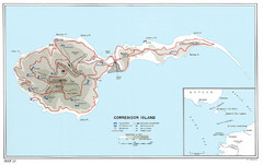 Corregidor Island WWII Map
