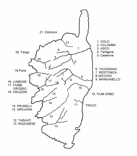 Corsica River Map