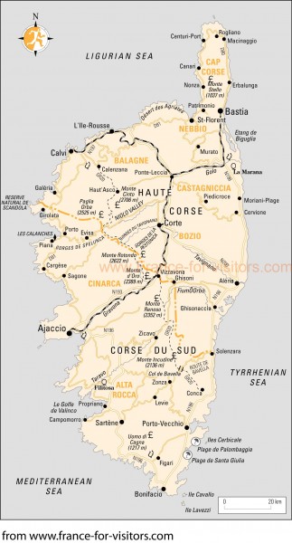 Corsica map