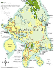 Cortes Island Tourist Map