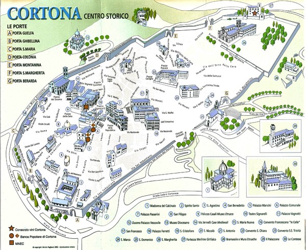 Cortona Map Cortona Italy Mappery