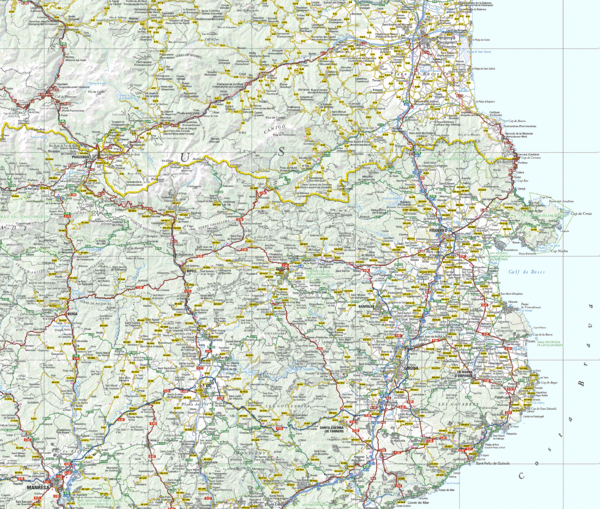 Costa Brava Road Map