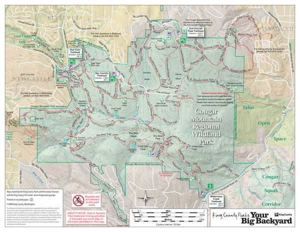 Cougar Mountain Park Trail Map
