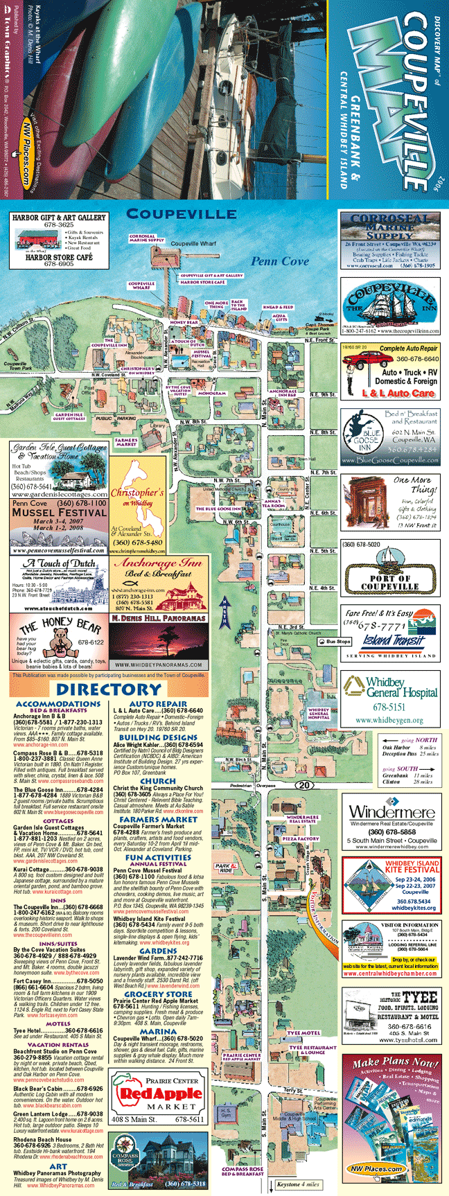 Coupeville Tourist Map