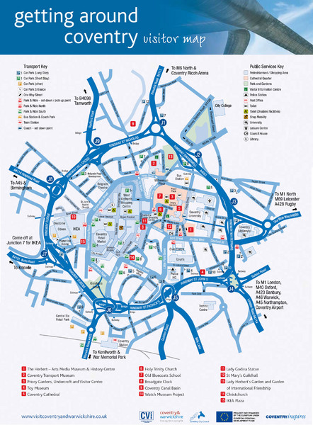 Coventry University Campus Map Coventry Tourist Map - Coventry England Uk • Mappery