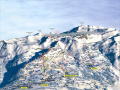 Crans Montana (Barzettes, Aminona) Ski Trail Map