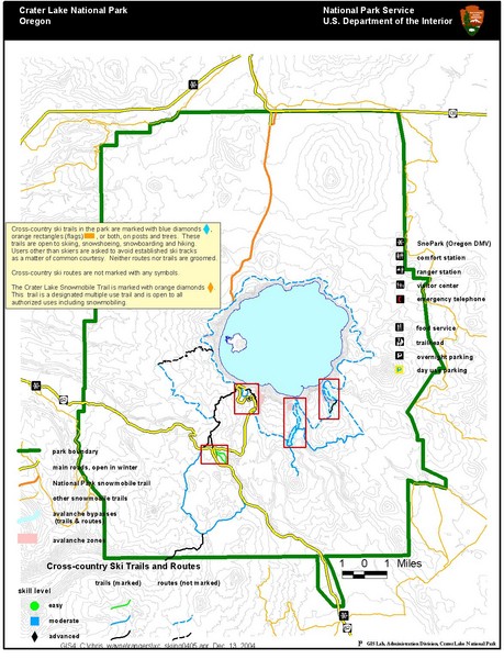 Crater Lake National Park Map