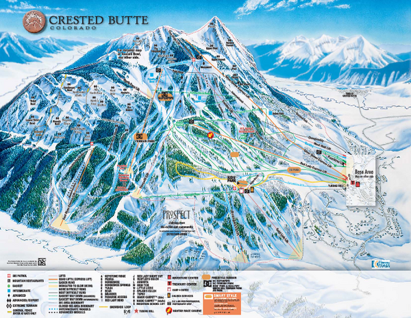 Crested Butte Mountain Resort Ski Trail Map