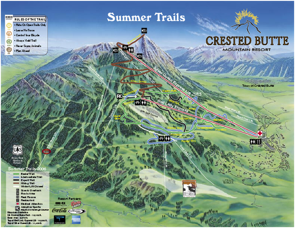 Crested Butte Mountain Resort Summer Trail Map