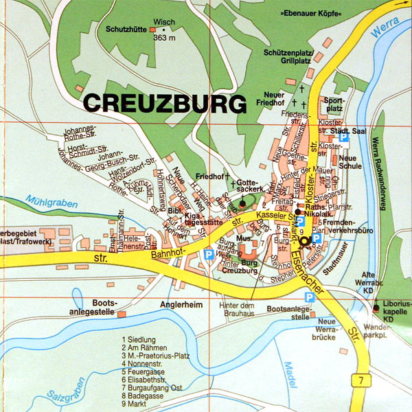 Creuzburg Map