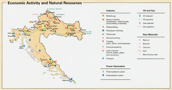 Croatia Economic Activity Map