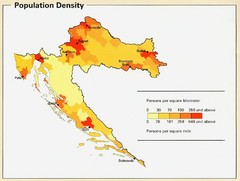 Croatia Population Density Map