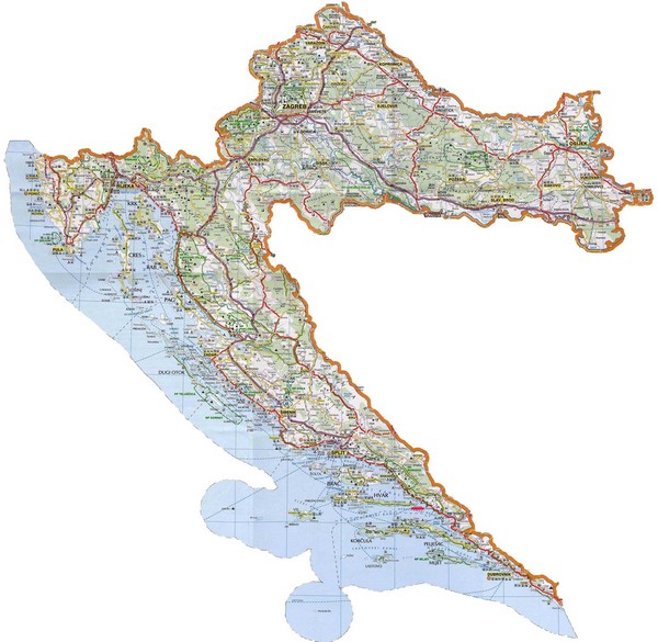 Croatia Tourist Map