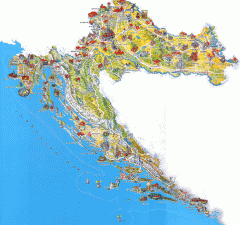 Croatia Tourist Map Croatia Tourist Map