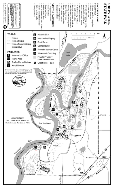 Crow Wing State Park Map