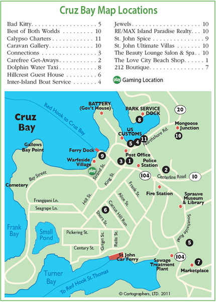 Cruz Bay St John Map from Mappery