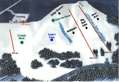 Crystal Ridge Ski Area Ski Trail Map