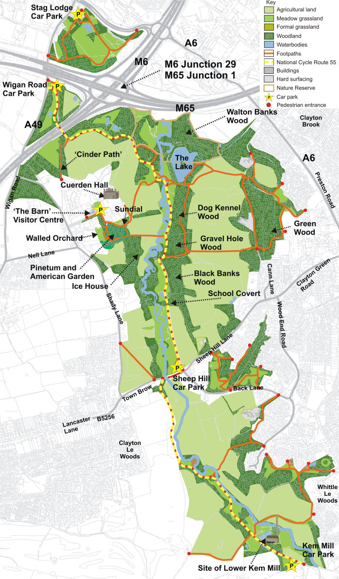 Cuerden Valley Park Map Cuerden Valley Park • mappery
