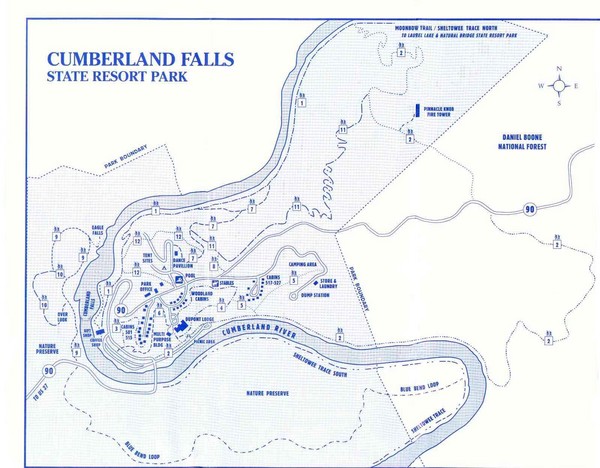 Cumberland Falls State Resort Park Map