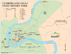 Cumberland Falls State Resort Park map
