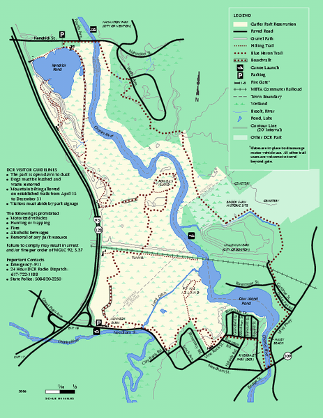 Cutler Park Reservation trail map - Cutler Park ma • mappery