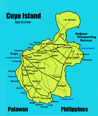 Cuyo Island Palawan Philippines Map