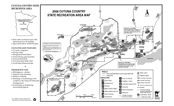Cuyuna Country State Recreation Area Map