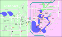 Cyberjaya Putrajaya City Map